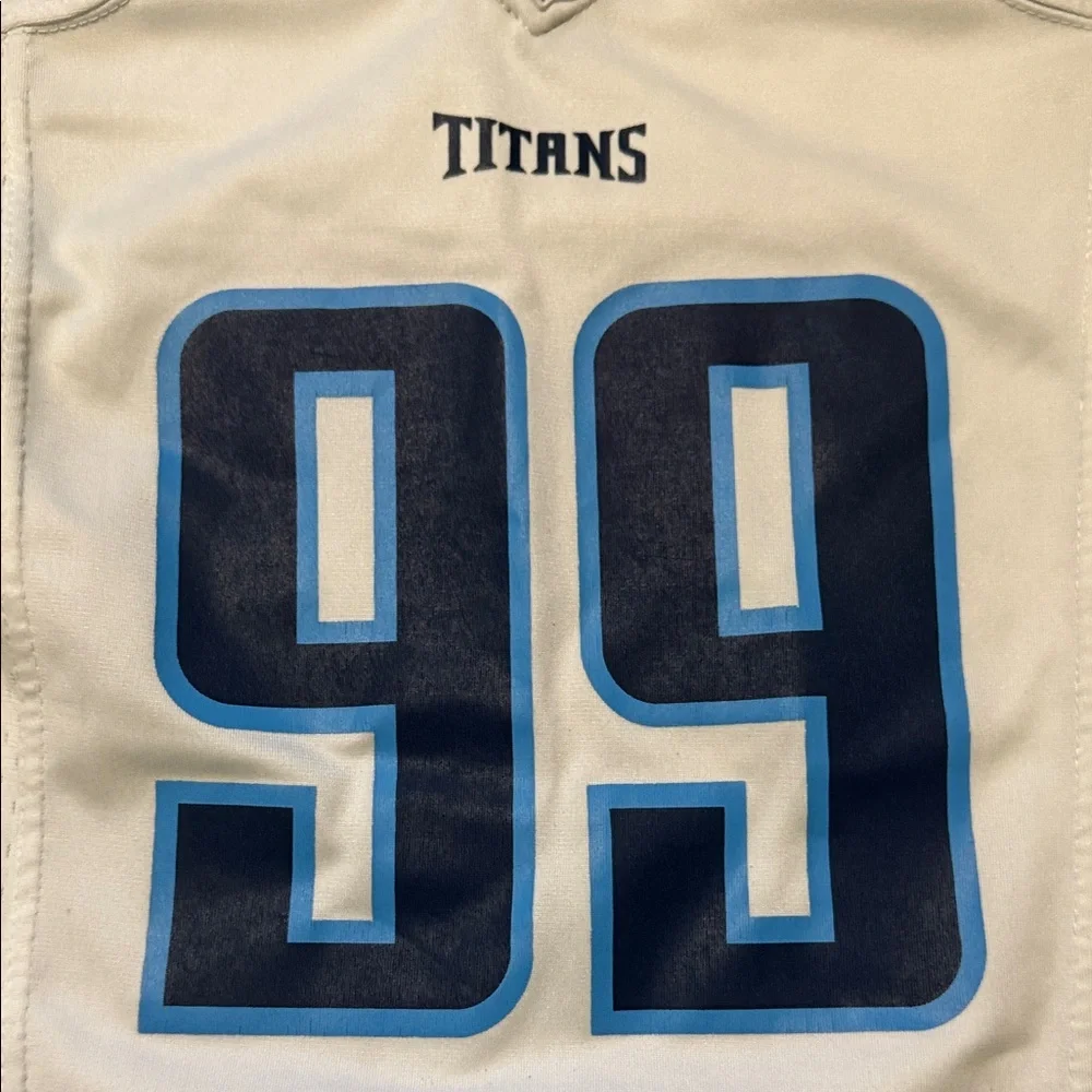Nike NFL Kids Tennessee Titans White and Light Blue #99 Jersey size S Clowney